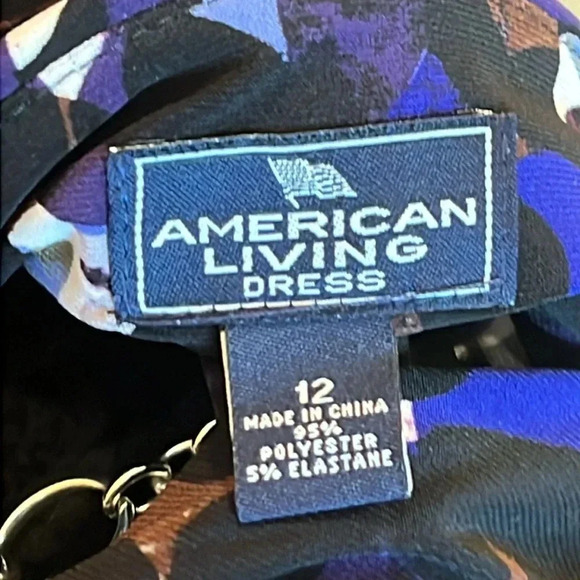 American Living Faux Wrap Sheath Dress Size 12 - Picture 7 of 9